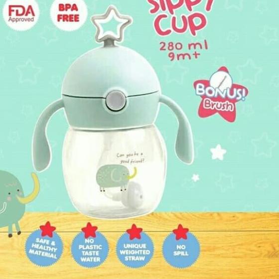 Sugar Baby TRITAN Sippy Cup Star (280 ml , 9 mo+) - Green