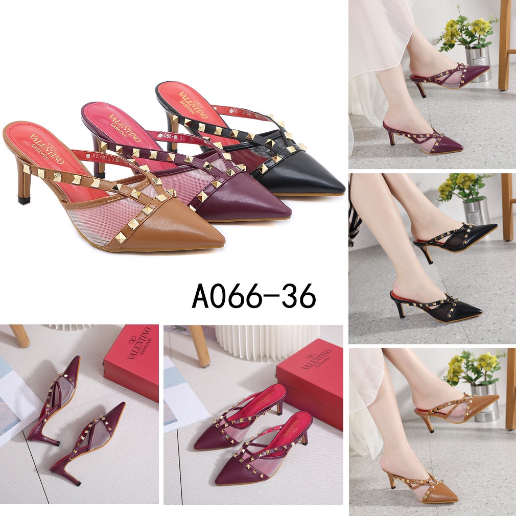 V Stud Heels A066-36