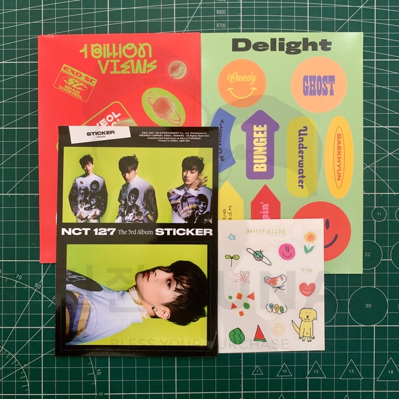 [Ready Stock] Sticker Delight Mint. 1 Billion Views Park. Hello Future. NCT Dream Baekhyun EXO SC