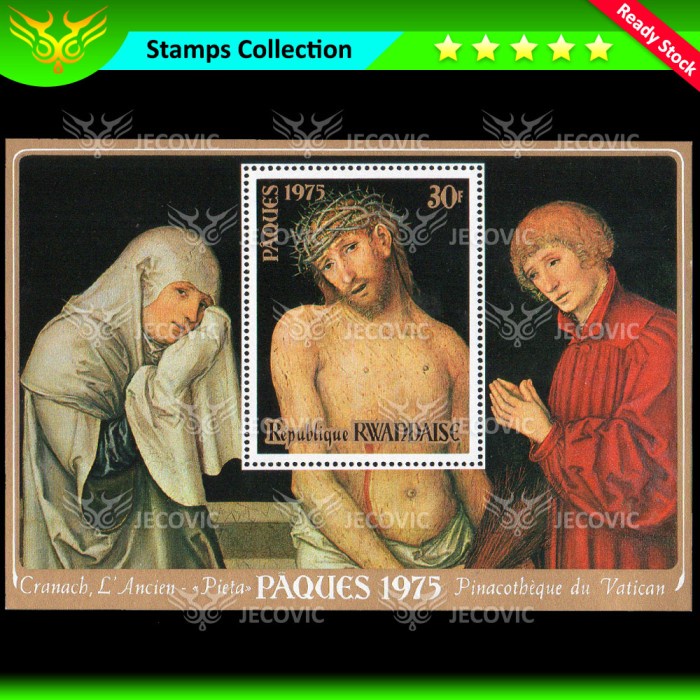 

Rwanda Paques 1975 Vatican Jesus , Prangko Souvenir Sheets