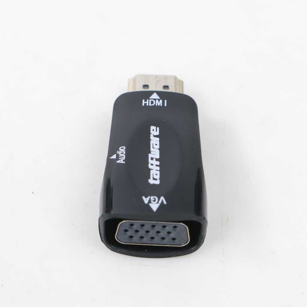 Konverter Aktif HDMI to VGA Female plus Audio AUX 3.5mm Adapter Dongle Monitor PC