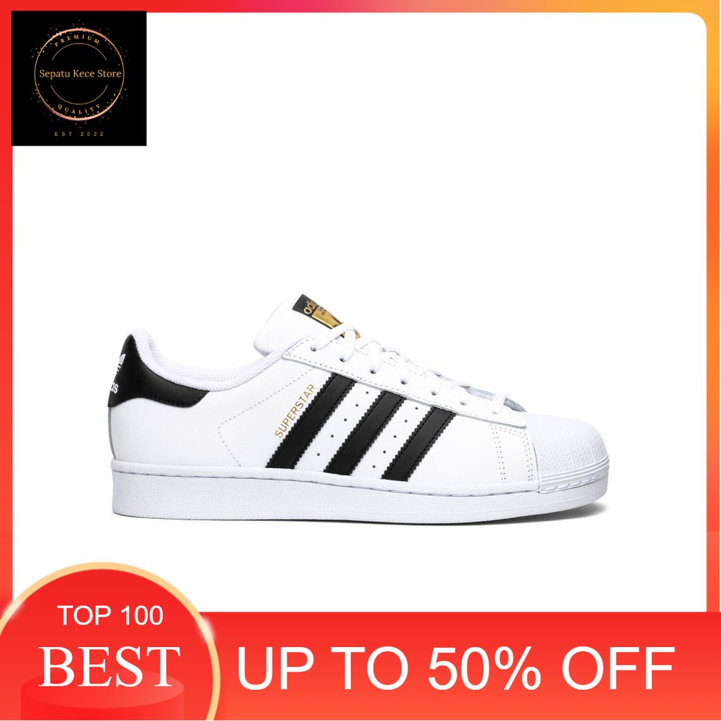 Sepatu Sneakers Adidas Superstar Running White Import Original Pria Wanita