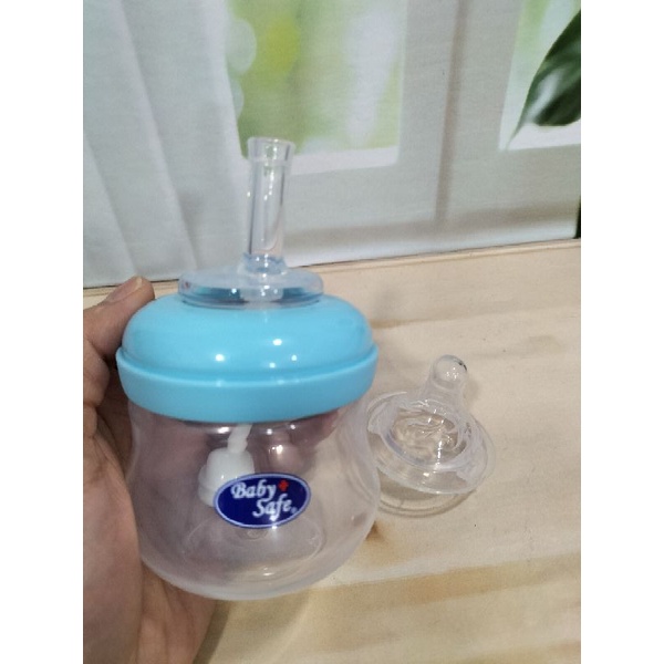 Paket Botol Susu Wide Neck Dengan sedotan(Botol+Nipple+Sedotan)125 Ml BPA Free