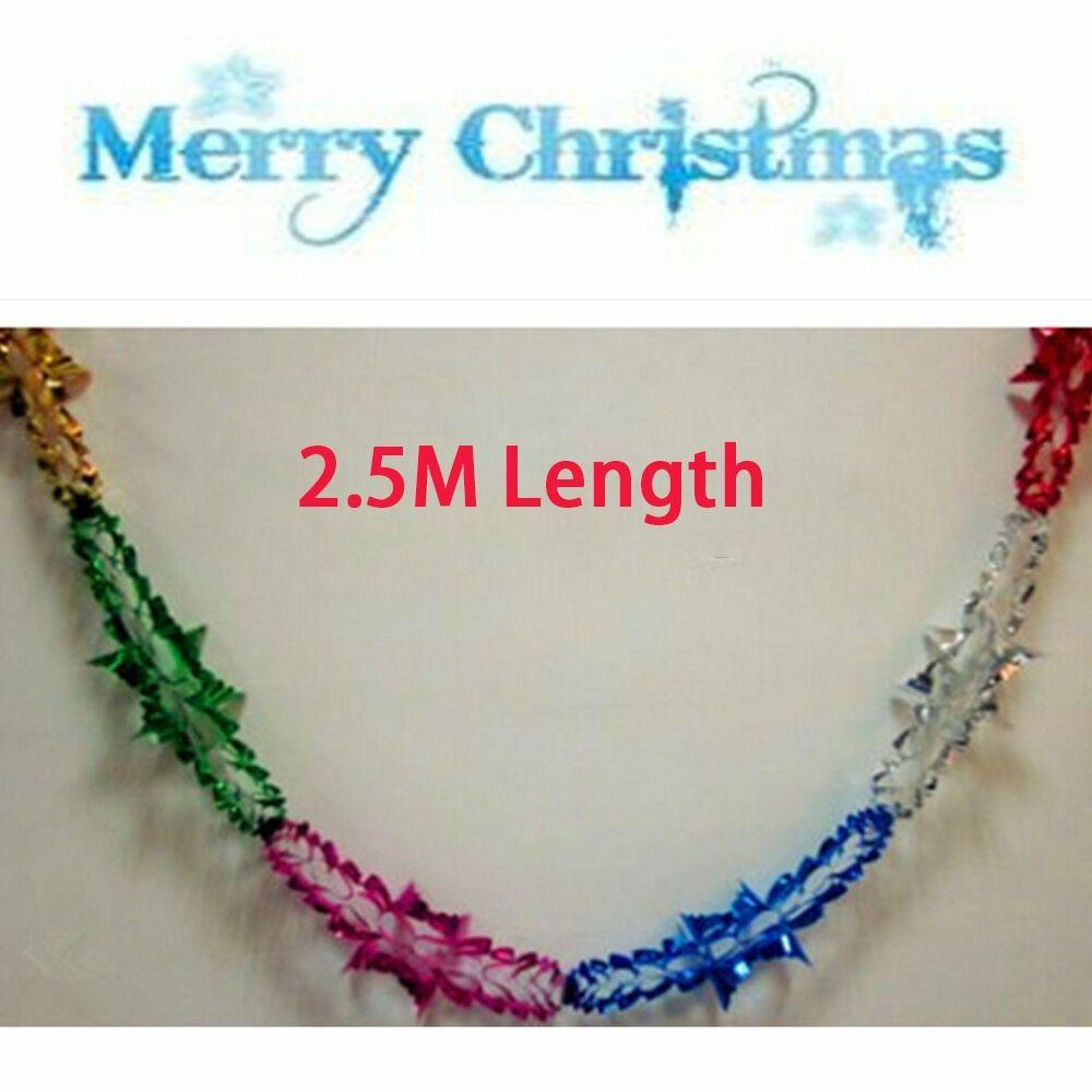 Preva 4pcs Metalic Foil Garland New Ornaments Xmas Gift Dekorasi Gantung