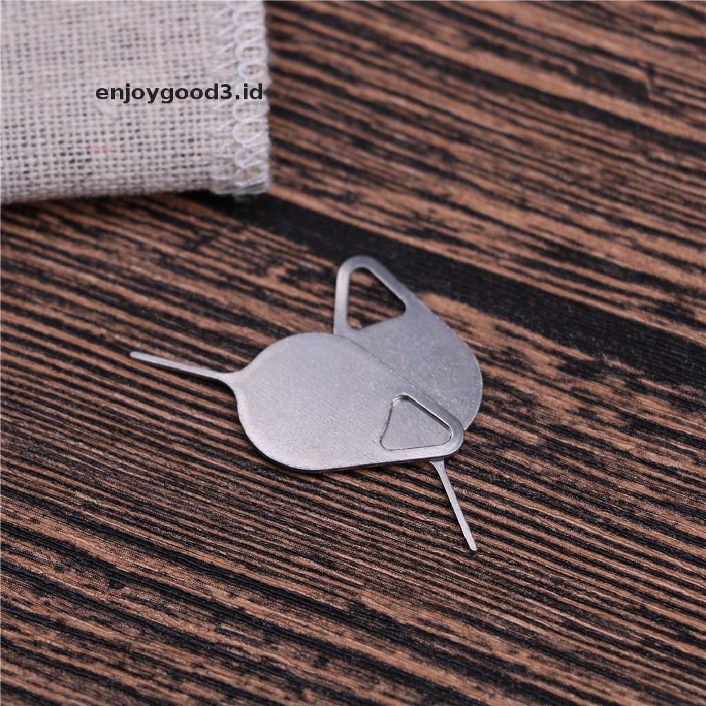 10 Pcs Alat Kunci Pin Eject Bahan Stainless Steel Untuk Baki Kartu Sim