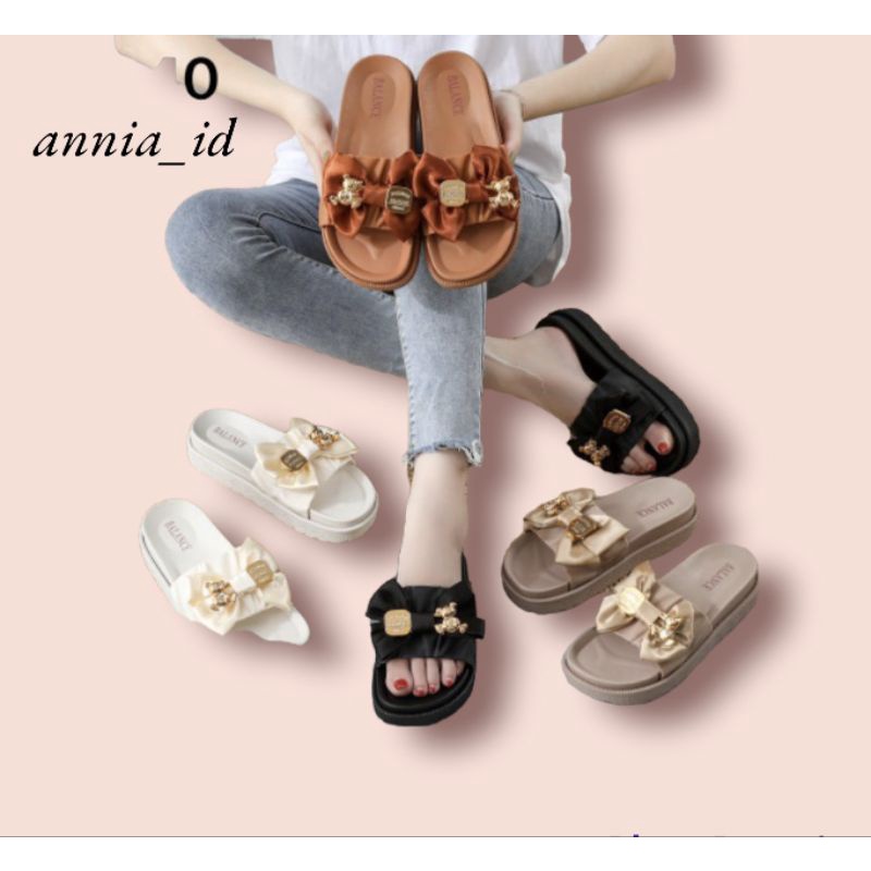Sandal Slop Pita Wanita I Sandal Balance Jelly Terbaru