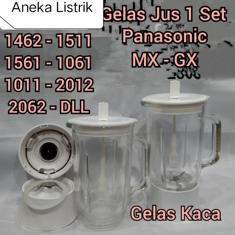 Gelas Blender kaca Panasonic Full Set