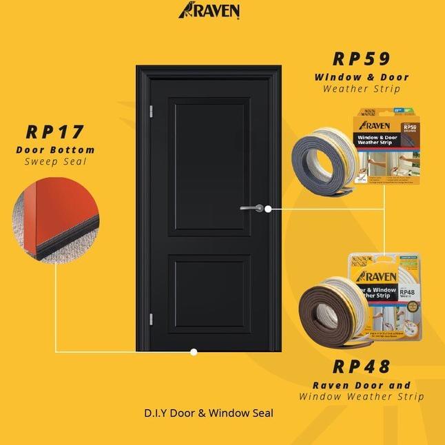RAVEN RP48 Coklat 6 Meter Door Seal Penutup Celah Kusen pintu Jendela