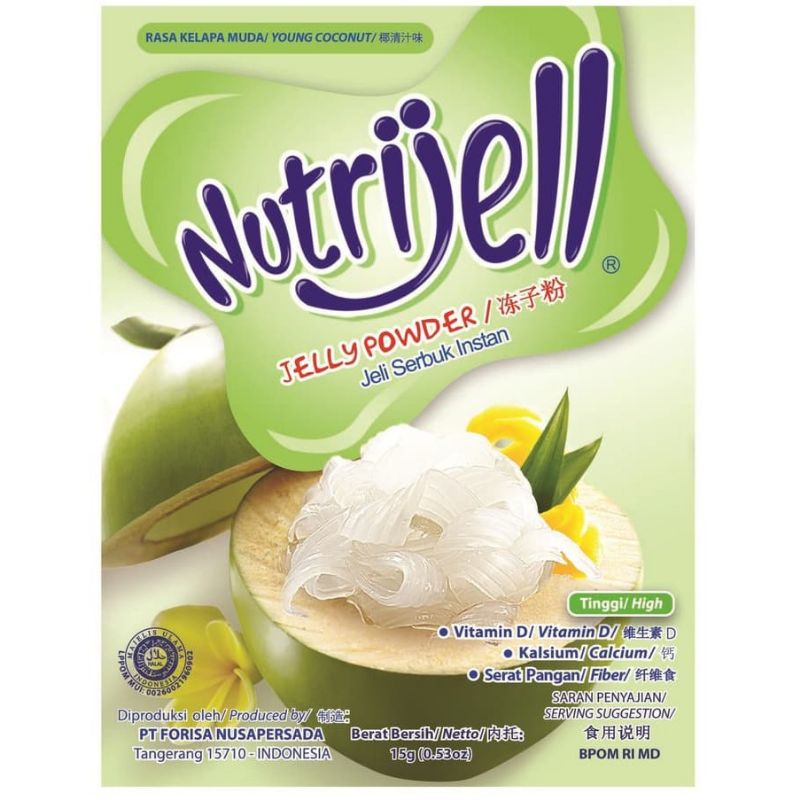 

Nutrijell jelly rasa kelapa muda kemasan 15 gram