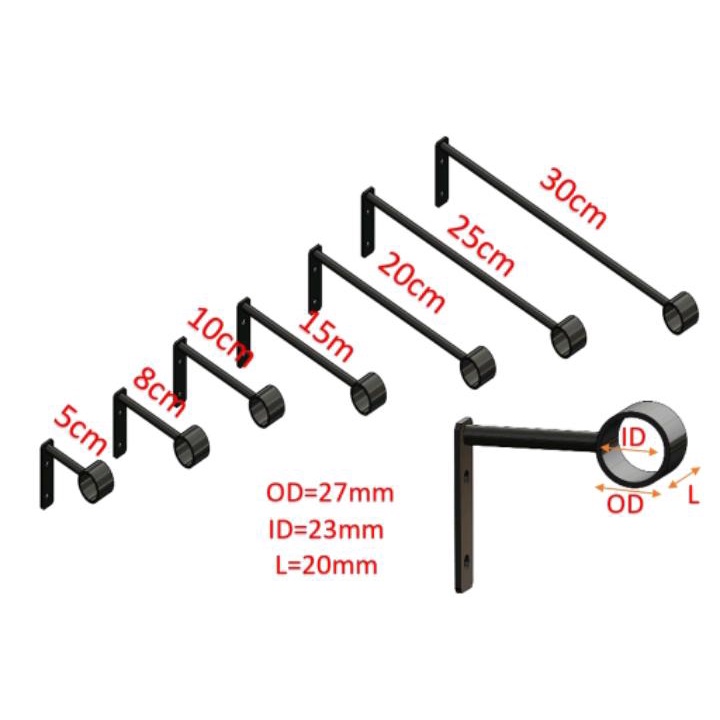 Gantungan jemuran besi ujung pipa