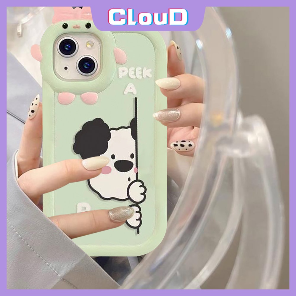 Soft Case Tpu Motif Kartun Beruang Anjing 3D Untuk iPhone 7Plus 11 13 12 14 Pro Max X XR XS Max 8 7 6s 6 14 Plus SE 2020
