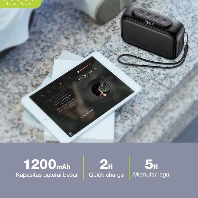 SPEAKER PORTABLE BLUETOOTH 5.0 ROBOT RB100 Dots TWS CONNECT Suport MMC