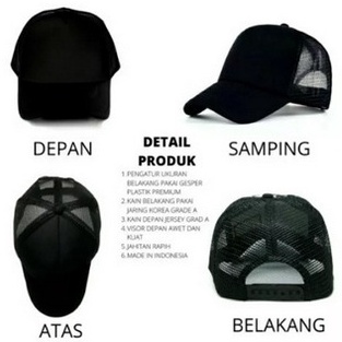 Topi Jaring Polos Pria Wanita Trucker Hat Dewasa Outdoor Premium Topi Jaring Trucker Polos Bahan Lotto Pria Wanita Dewasa