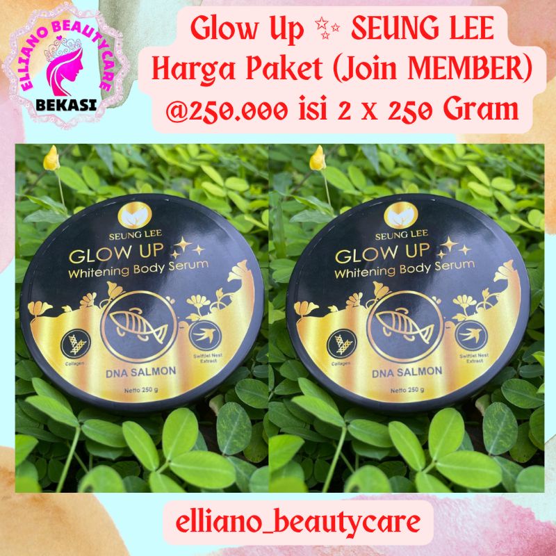 COD PAKET JOIN MEMBER SEUNG LEE GLOW UP BODY SERUM & FACE DNA SALMON 250 GRAM 250GRAM 250G ORI ORIGI