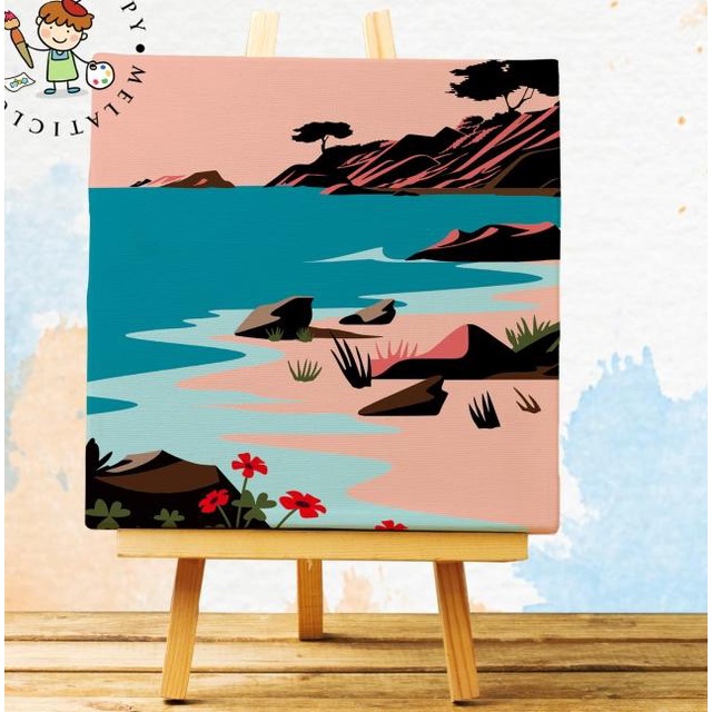 

PAINT BY NUMBER KANVAS 20X20 CM - LANDSCAPE - BEACH