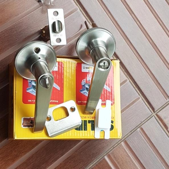 LEVER SET SOLID LV 605 X 300 // HANDLE PINTU KUNCI KAMAR MANDI