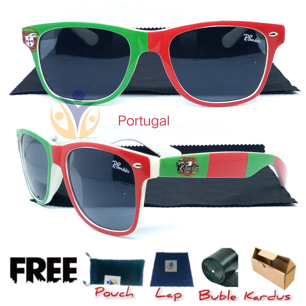 Kacamata bola piala dunia fans club flag uv protect