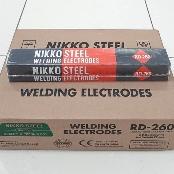 NIKKO STEEL Kawat Las RD 260 RD260 2 2.6 3.2 4 mm (20 KG)