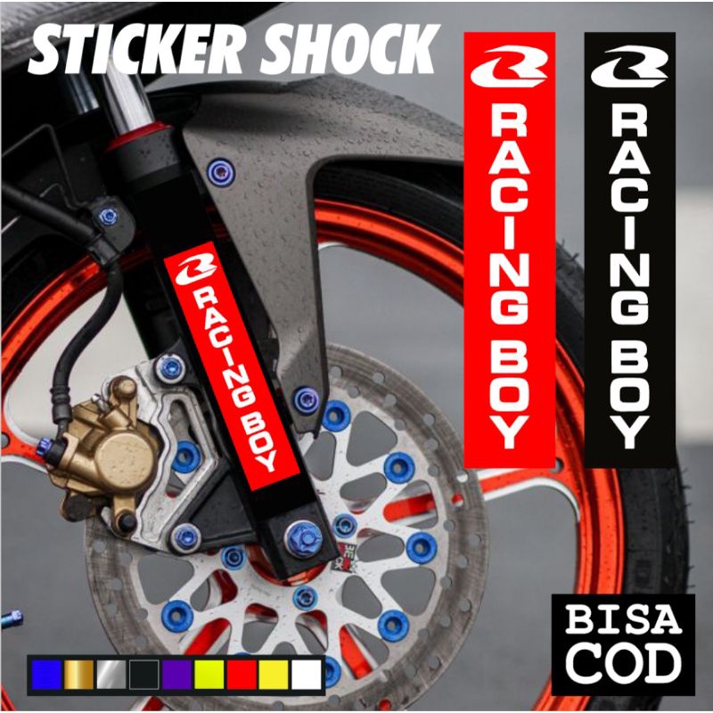 STICKER RCB RACING BOY SHOCK DEPAN REFLEKTIVE CUTTING
