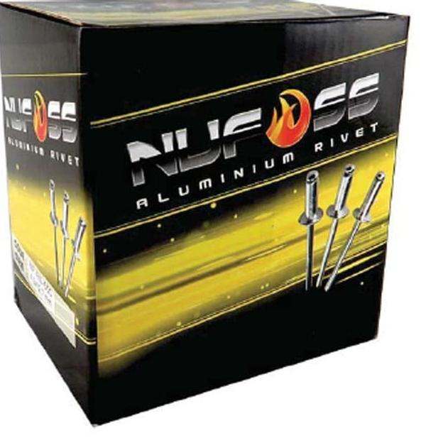 Nufoss 550 Paku Ripet 4.0x12.7mm Aluminium Rivet Nut isi 1000 Pcs