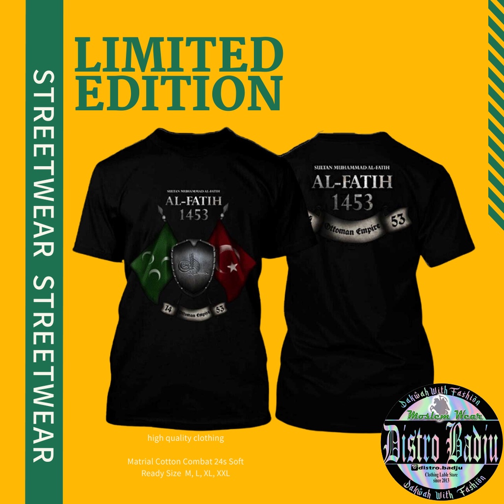 Distrobadju Kaos Dakwah Sultan Muhammad AlFatih Tangan Pendek