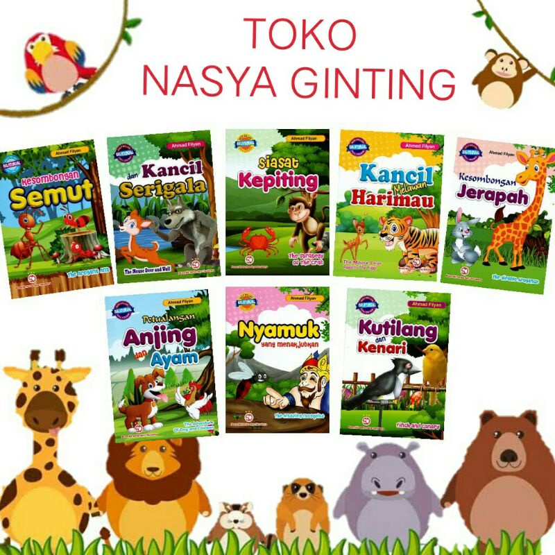 

24 Buku Dongeng Anak Buku Cerita Anak Bilingual Buku Cerita Anak Mewarnai Buku Mewarnai Anak