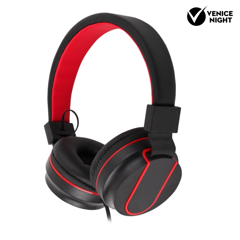 (VNEP) (Berkabel) Headphone Stereo HiFi Portabel Lipat Headset Gaming Bass Berat dengan Mikrofon