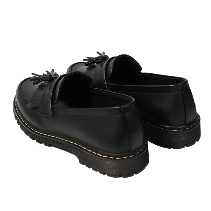 LUIZ BLACK GUM - Sepatu Loafers Pria Casual Kulit Formal Kerja Kantoran Loafer Pria Cowok Original