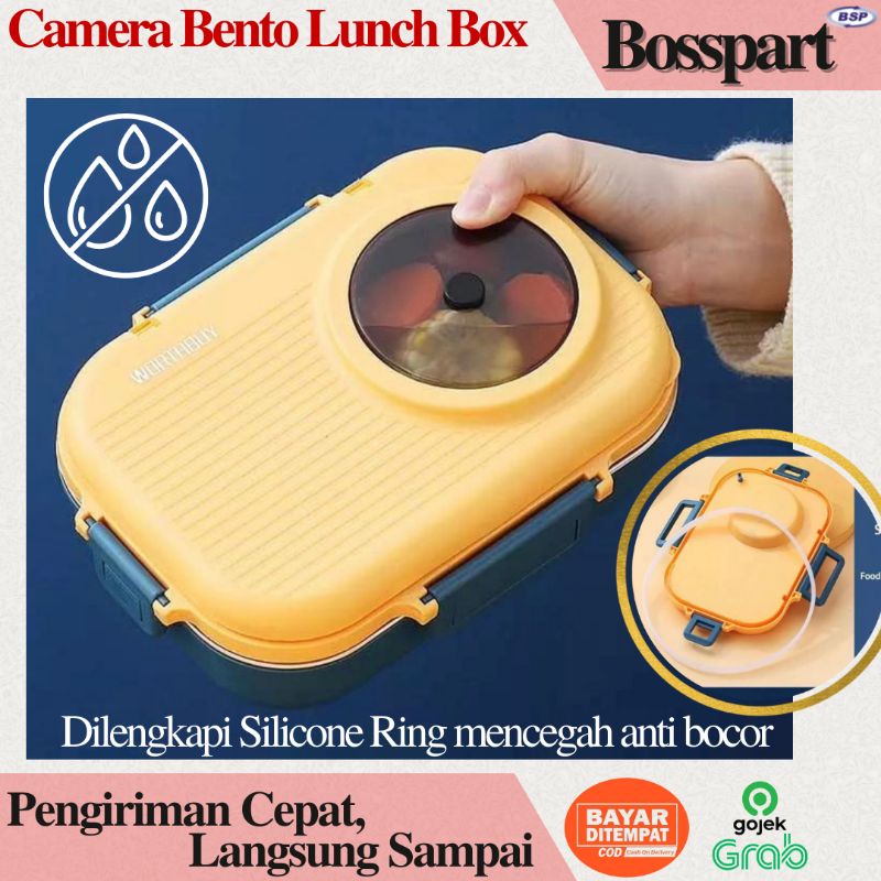 BSP Tempat Kotak Bekal Makan Bento Lunch Box Stainless Anti Tumpah