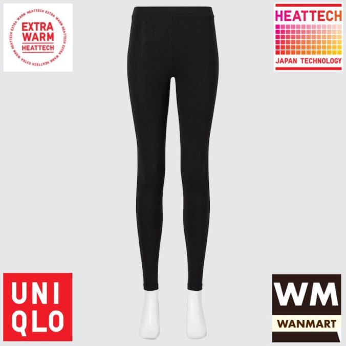 UNIQLO Celana Long John Wanita Heattech Extra Warm Black Longjohn