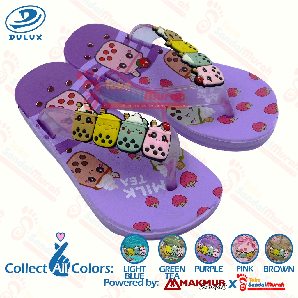 Toko Sendal Murah - Sandal Anak Perempuan Motif Boba Uk 30 - 35 / Sandal Anak Terbaru / Sandal Anak Perempuan Nyaman / Sandal Jepit Anak Lucu [Toko Sendal Murah Kids 02 M 393 C BB]