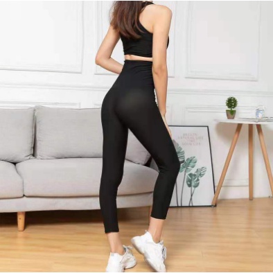 Celana Sauna sweat pants legging gym senam lari olahraga pembakar lemak 3x lipat korset high waist pelangsing Pembakar Lemak Perut