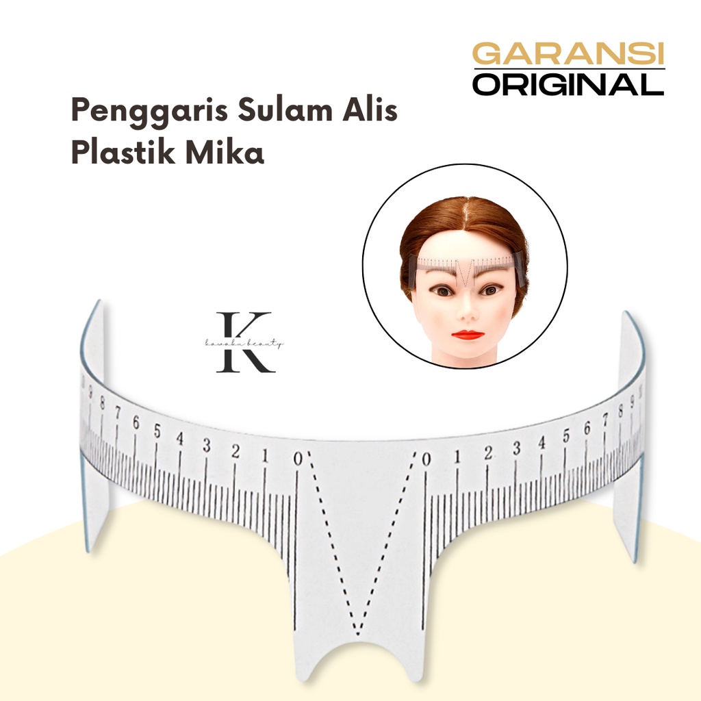 Penggaris Sulam Alis Ruler Nosebridge / eyebrow ruler plastik mika