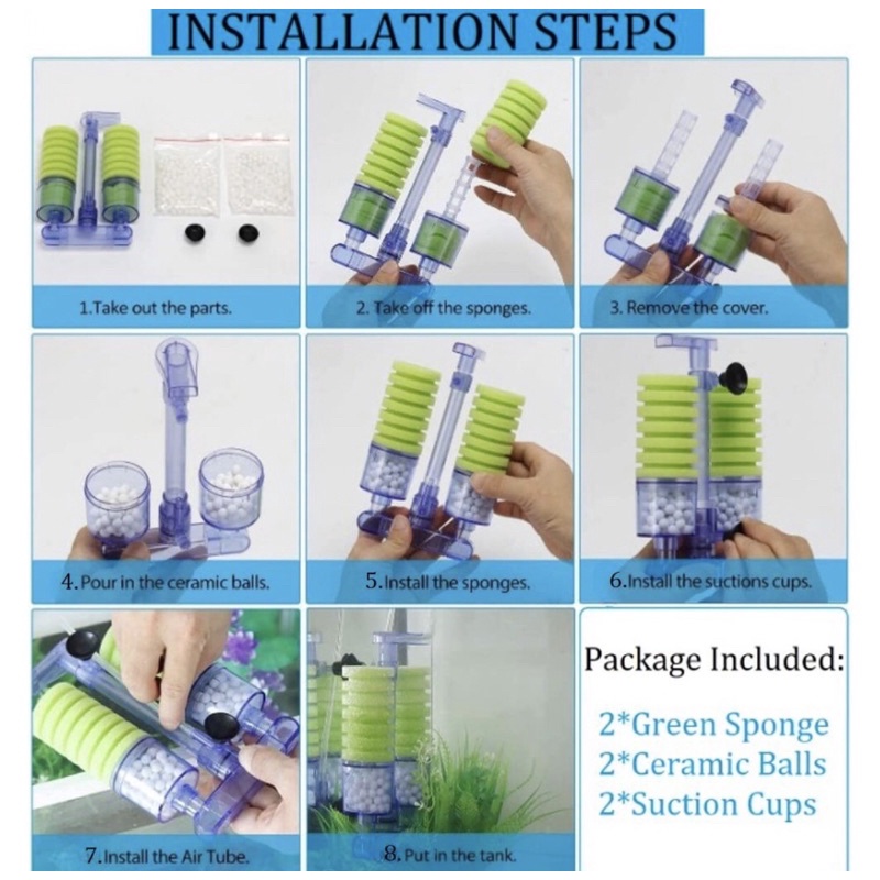 AQUARIUM BIOLOGICAL SPONGE FILTER XINYOU CY 2882 BIO FOAM MEDIA FILTER BIO FOAM AQUARIUM AQUASCAPE