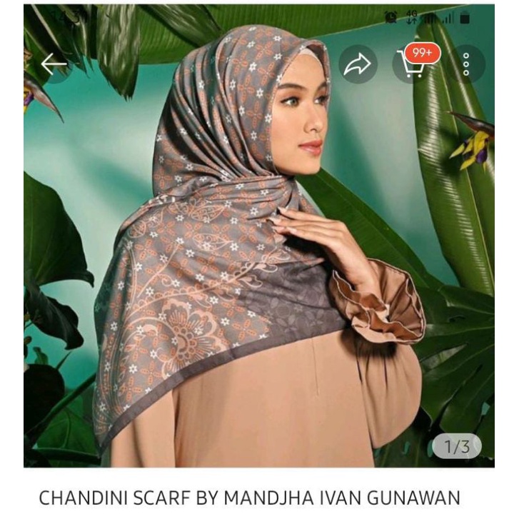 Mandjha Khusus Free Box Ivan Gunawan Fashion Scarf Motif Chandini Java Series Batik, Ready Gayatri B