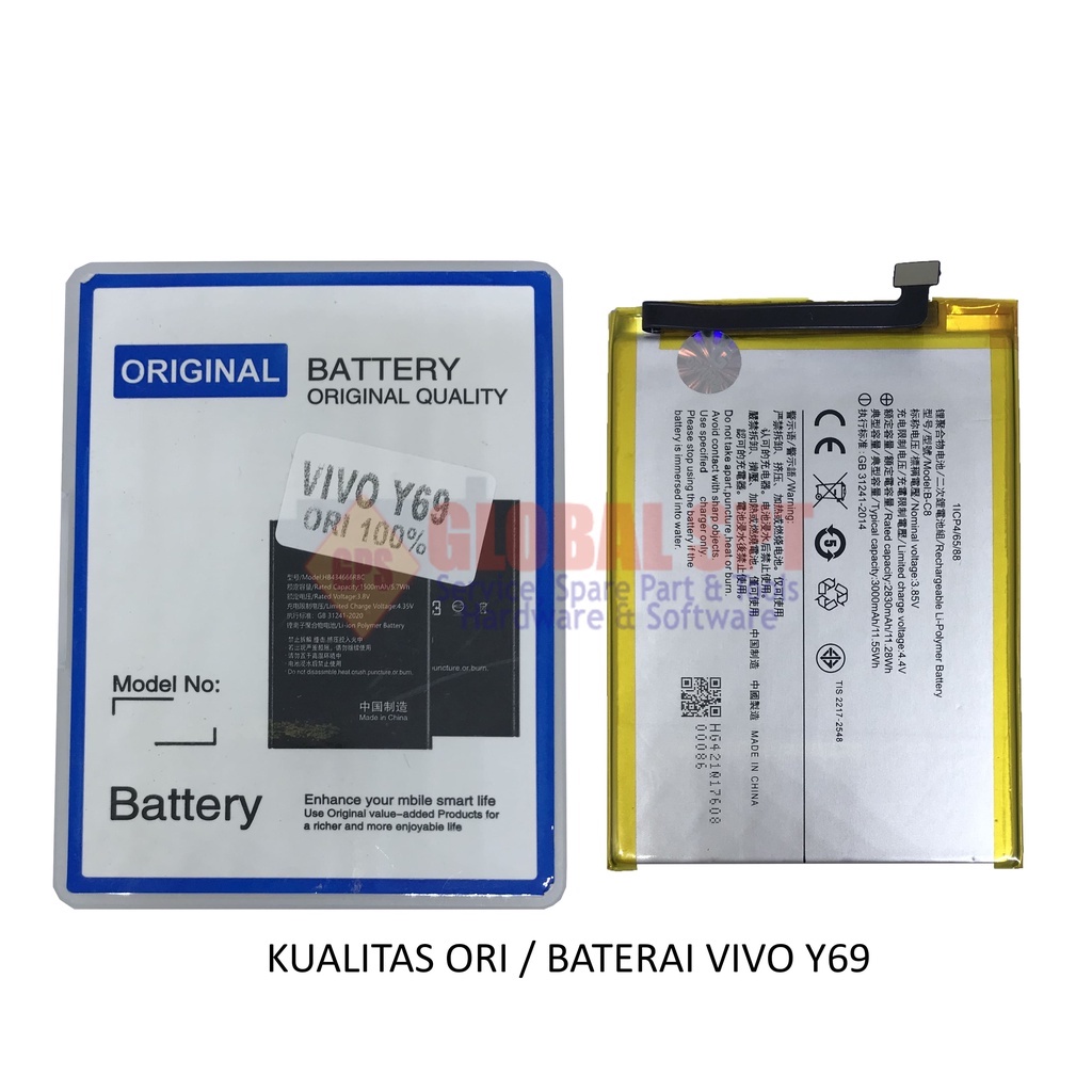 KUALITAS ORI / BATERAI VIVO Y69 / BATRE B-C8 / BATERE