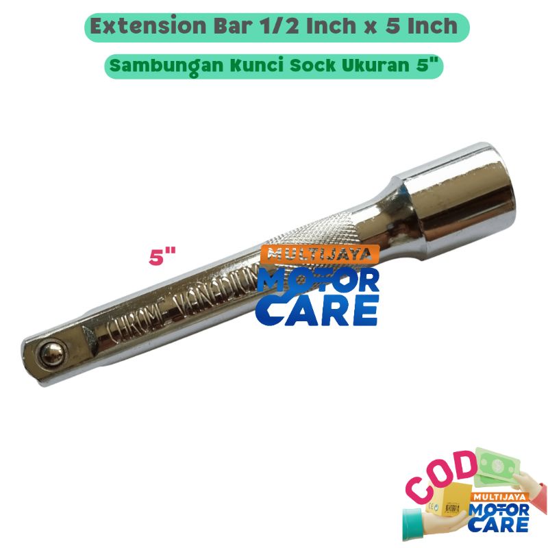 Extension Bar 1/2 Inch x 5&quot; - Sambungan Kunci Sok Chrome Vanadium