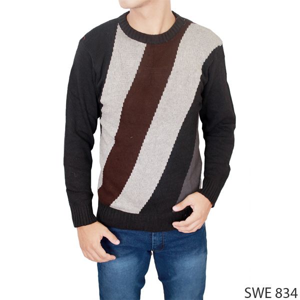 Casual Harajuku Sweater Rajut Brown Grey – SWE 692