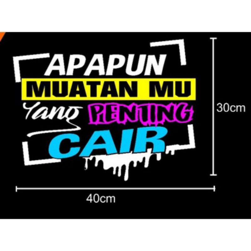 STIKER MOBIL STIKER KATA KATA STIKER TRUK