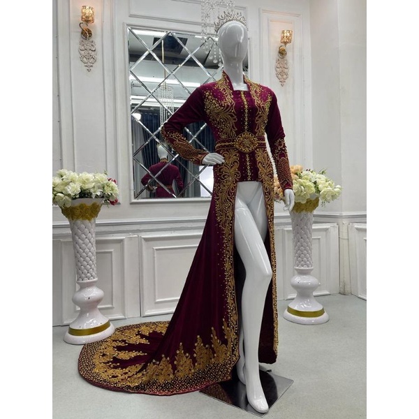 NEW GAUN PENGANTIN BELUDRU KUTU BARU BEREKOR/BAJU PENGANTIN ADAT JAWA//MINANG/BAJU/BELUDRU WAYANG/