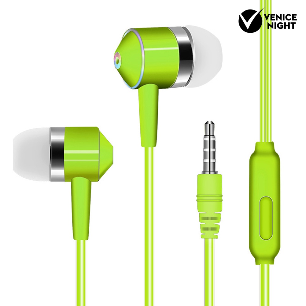 (VNEP) (Berkabel) Universal 3.5mm Plug In-Ear Musik Bass Earphone Olahraga Headset dengan Mic