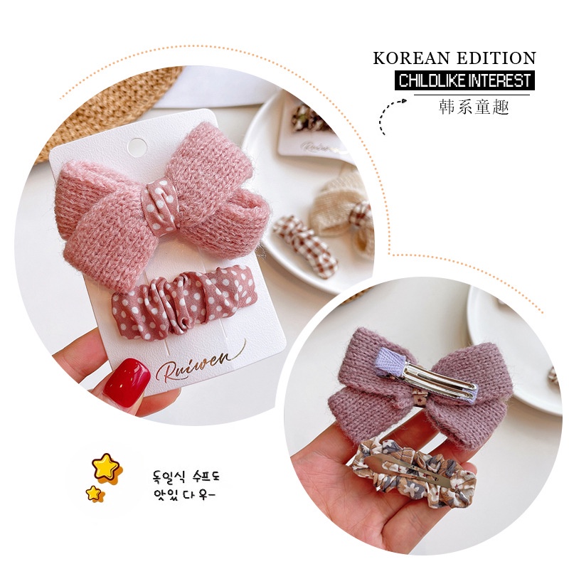 Caliloops Set Jepit Clip Rambut Anak Perempuan Korea Pita Grizelle