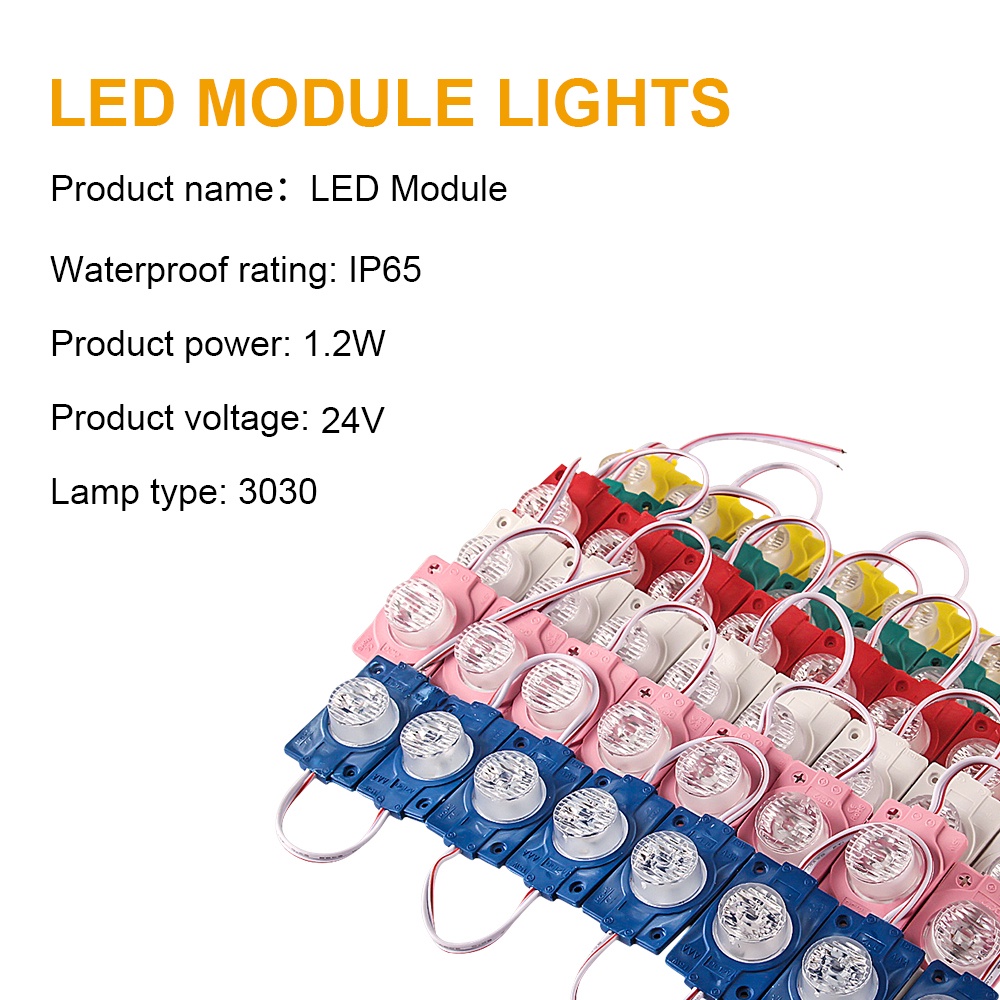 10pcs Modul Lampu Indikator LED COB 24V Untuk Bus / Lorry / Trailer / Motor