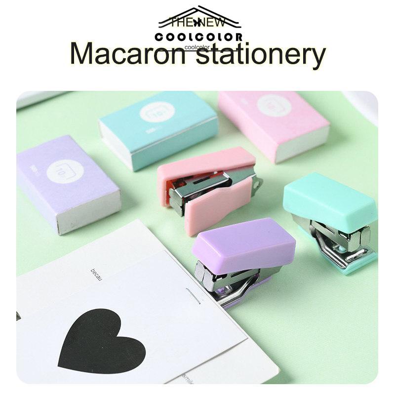 COD❤️stapler staple cute set Stapler Mini Set Staples Perlengkapan Kantor  Mengikat Logam Kreatif- cl