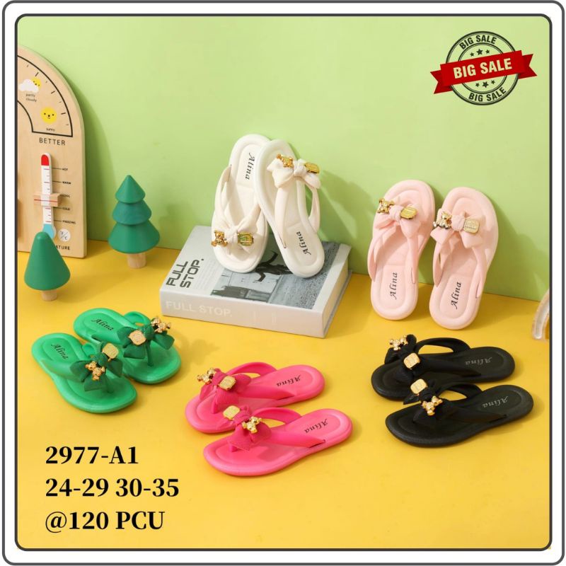 SANDAl JEPIT ANAK PERMPUAN MOTIF PITA  CANTIK SANDAL ANAK CEWE IMPORT KEKINIAN NYAMAN SANDAL JELLY A
