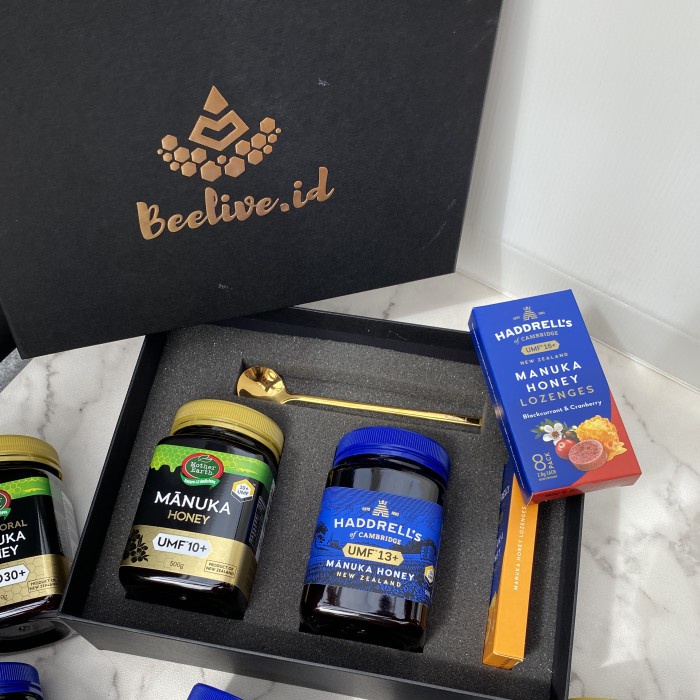 

NEW Hamper Box Hampers Madu Manuka Honey Hardbox - Black Spoon