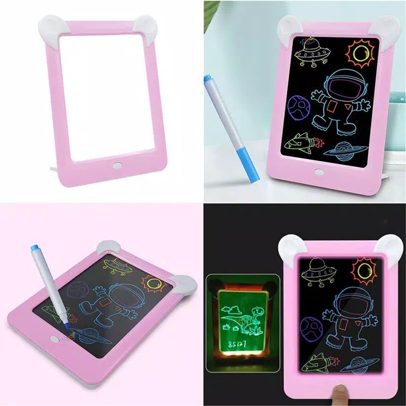 Magic Board Drawing LED / Papan Gambar Ajaib Edukasi Mainan Anak / Mainan Papan Tulis Belajar Anak