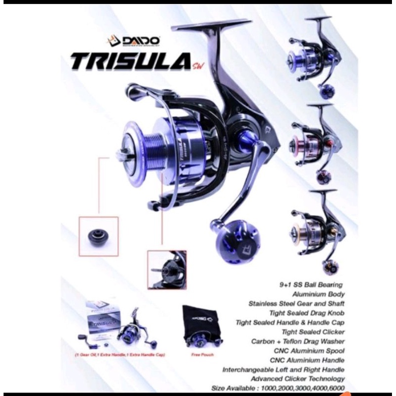 REEL DAIDO TRISULA SW PRO SERIES 1000, 2000,3000,4000,6000