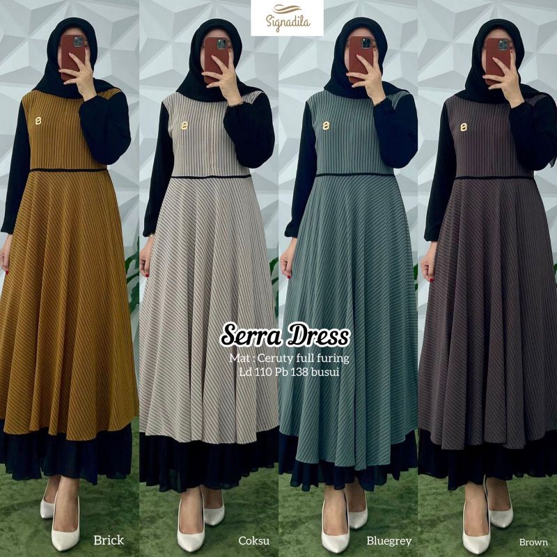 SERRA DRESS ORI BY SIGNADILA /Amanda dress ORI BY SIGNADILA /Dress ceruty /Maxy /Gamis