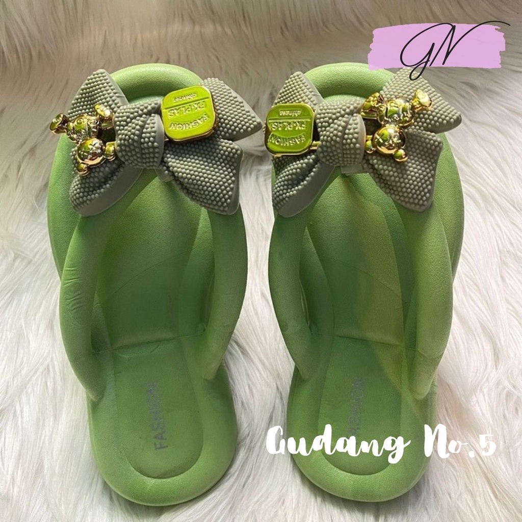 GN-2024 Sandal Jepit Jelly Pita Fashion Wanita Import